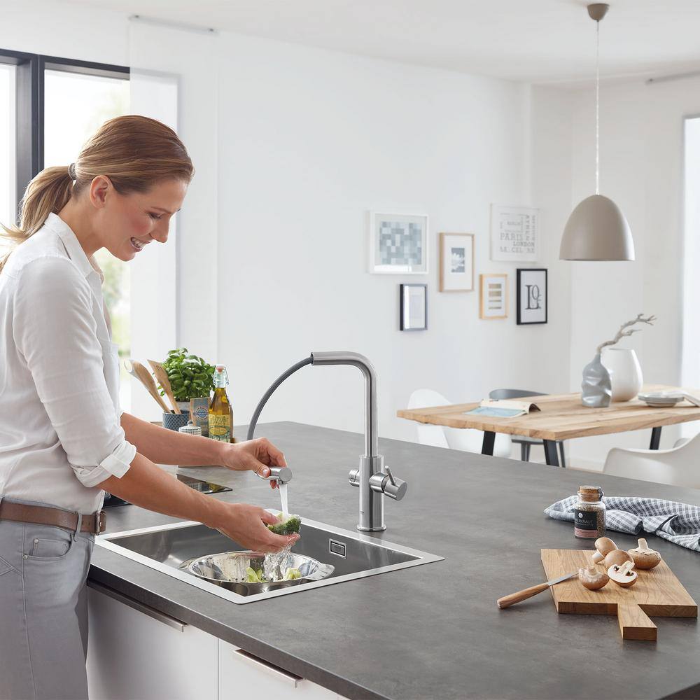Stainless Steel Modern Deck Mounted Cold Water Dispenser Faucet