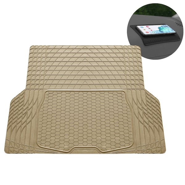 FH Group ClimaProof Tan Trimmable Semi Custom Non-Slip 43 in. x 4 in Vinyl Car Cargo Mat Liner