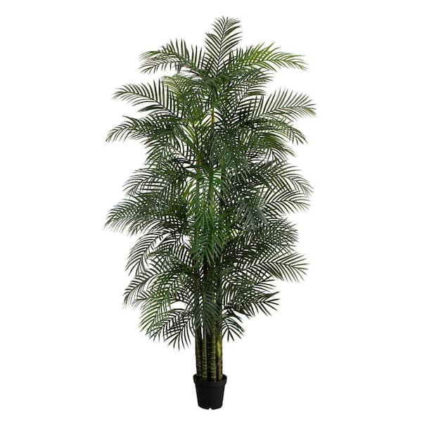 Nearly Natural 10 ft. UV Resistant Artificial Areca Palm Tree (Indoor/Outdoor)