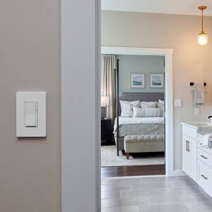 Diva Smart Dimmer Switch for Caseta Smart Lighting, White