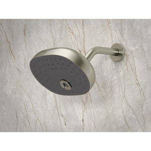 Statement 3-Spray Patterns 7.94 in. Wall Mount Fixed Showerhead in Vibrant Brushed Bronze