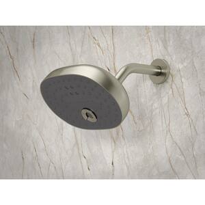 Statement 3-Spray Patterns 7.94 in. Wall Mount Fixed Showerhead in Vibrant French Gold