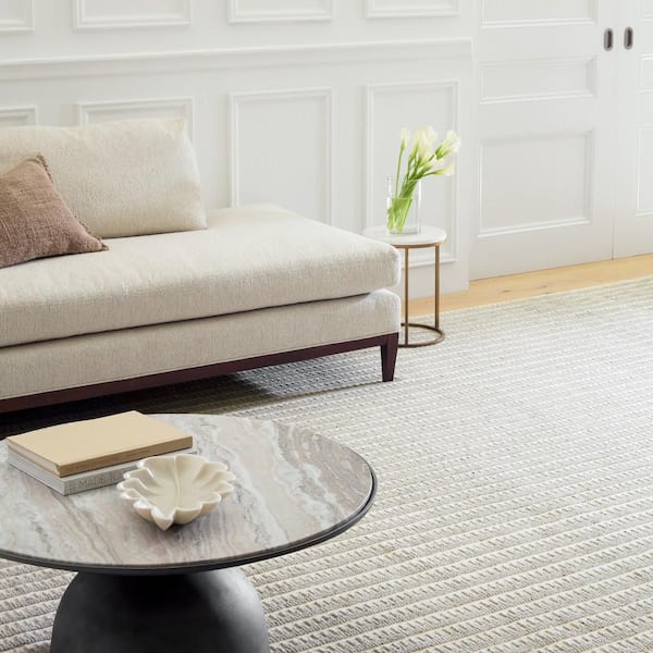 Whitby Hand Knotted Wool Grey 3 ft. x 8 ft. Indoor Runner Rug