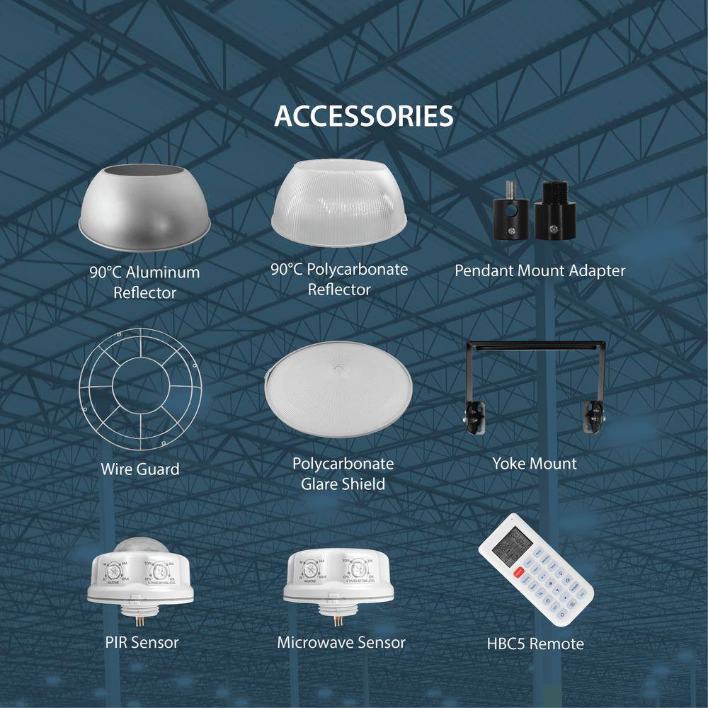 Adjustable White LED High Bay Ceiling Light with Aluminum Housing