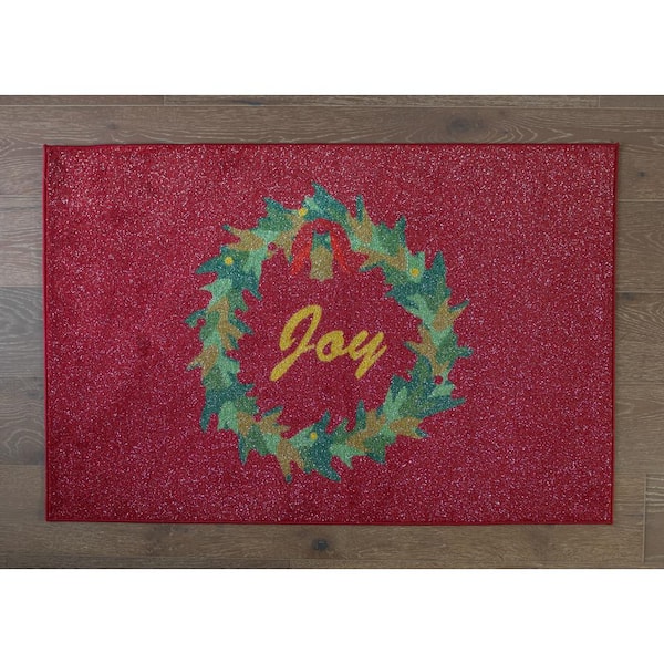 Concord Global Trading Wreath Red 4 ft. x 6 ft. Indoor Holiday Scatter