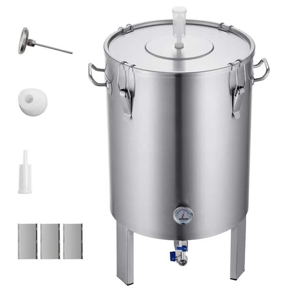 SVOPES 304 Stainless Steel Kettle, 16 gal. Beer Brew Fermenter, Brew Bucket for Home Brewing, Includes Lid, Handle, Valve