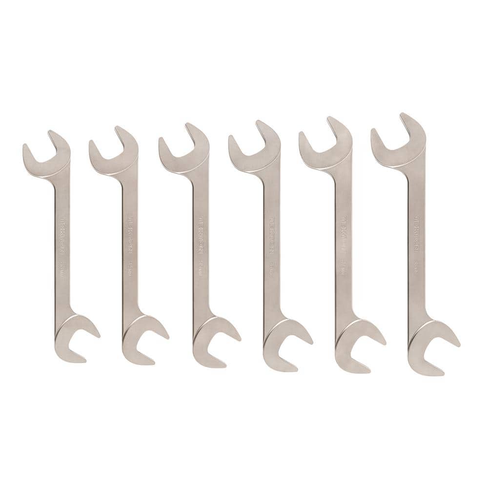 33-38 mm Angle Head Open End Wrench Set (6-Piece)