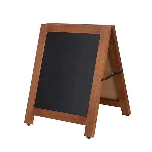 Brown Steel 13 in. x 17 in. Small Chalkboard Sign with Stand