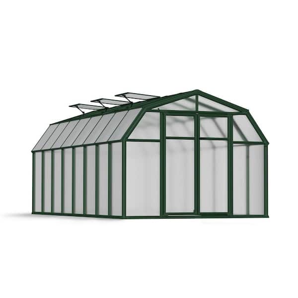 CANOPIA by PALRAM Hobby Gardener 8 ft. x 16 ft. Green/Diffused DIY Greenhouse Kit
