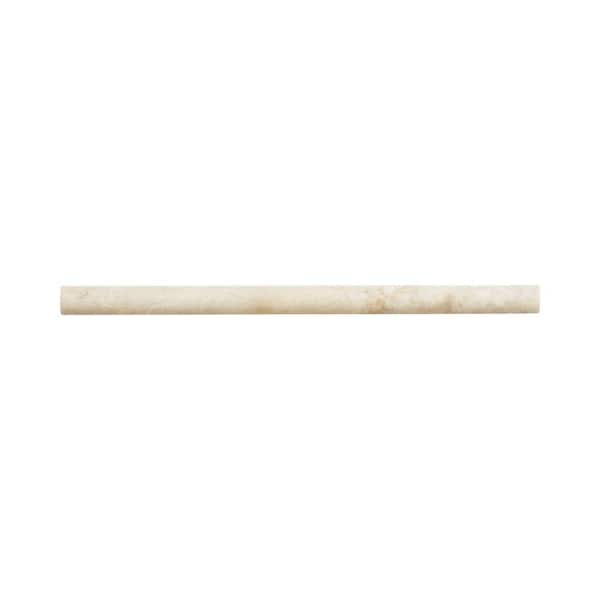 Jeffrey Court Cappuccino .75 in. x 12 in. Honed Marble Wall Pencil Tile (1 Linear Foot)