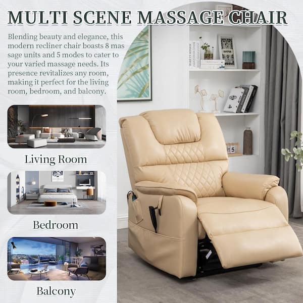 aisword Exclusive Big and Tall Faux Leather Dual Motor Power