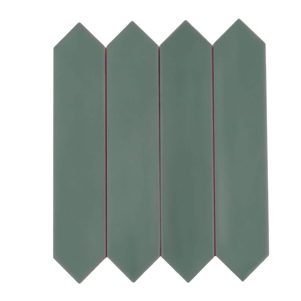 Pine Green Matte Ceramic Picket Tile for Kitchen and Bathroom