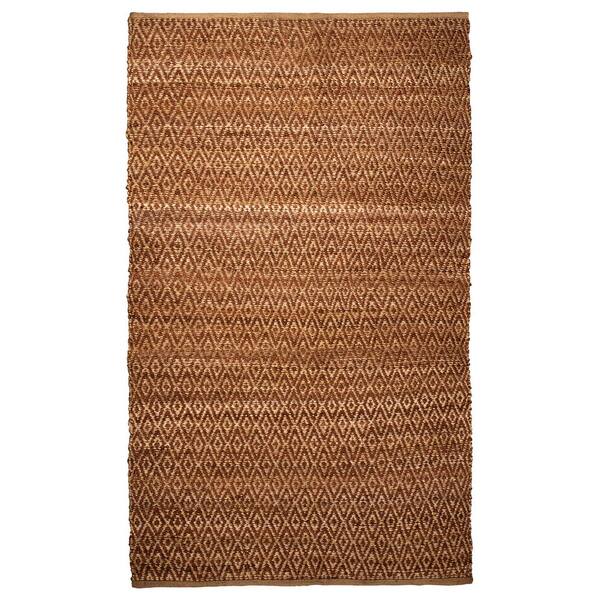 SUPERIOR Diamond Brown 8 ft. x 10 ft. Handwoven Reversible Jute Area Rug  8X10RUG-DIAMOND-JUTE-BR - The Home Depot