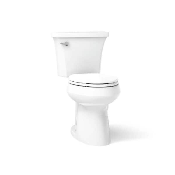 Highline Arc 10 in. Rough In 2-Piece 1.28 GFP Single Flush Elongated Chair Height Toilet in White with Soft Close Seat