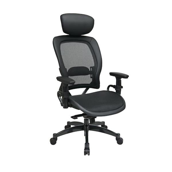 Office Star Products 75 Series 30.3 in. Width Big and Tall Black Mesh  Ergonomic Chair 75-37A773 - The Home Depot