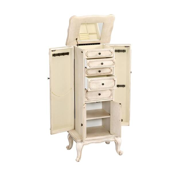 Acme Furniture Lief Jewelry Armoire in Antique White