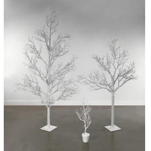 31 in. White Artificial Twig Tree in Pot