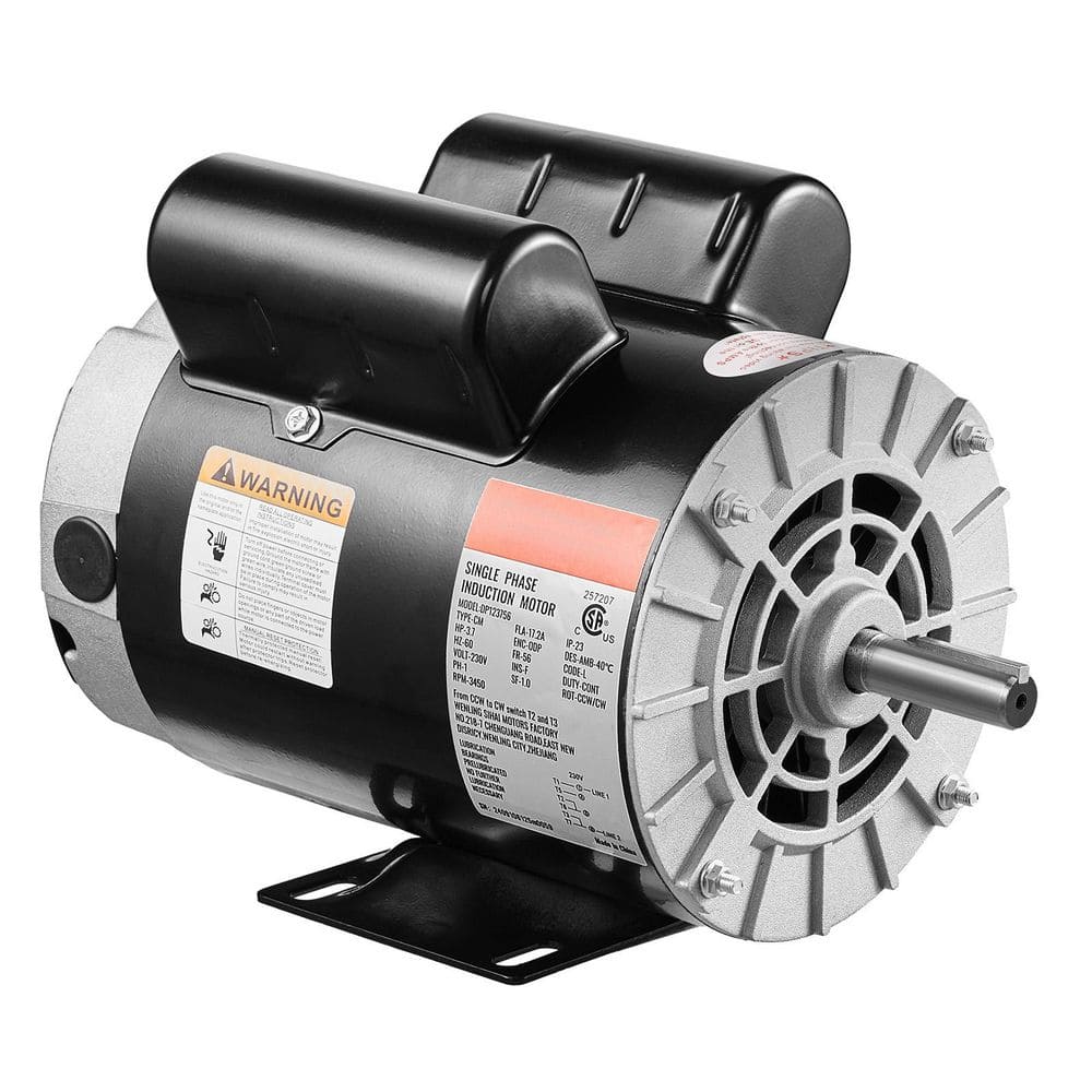 3. 7HP Air Compressor Motor, Single Phase, 230V, 17.2 A, 3450RPM, 56 Frame, 5/8 in. Keyed Shaft, 1.88 in. Shaft, CCW/CW price history on PriceWatchPro