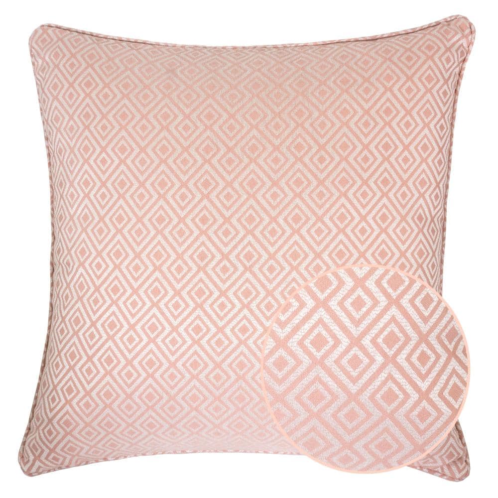 Jackie Rose-Pink Geometric Polyester 20 in. x 20 in. Throw Pillow price history on PriceWatchPro