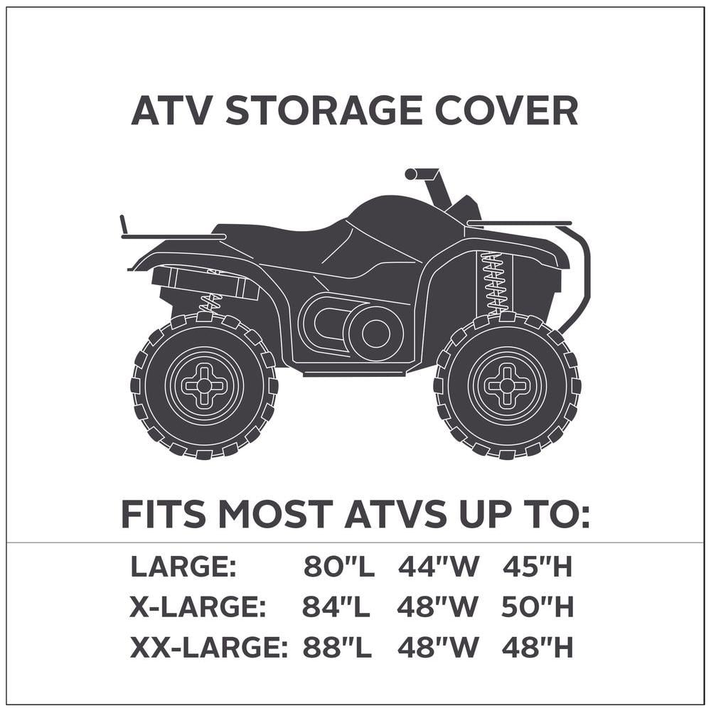 X-Large Olive Green Water-Resistant ATV Cover with Elastic Bottom