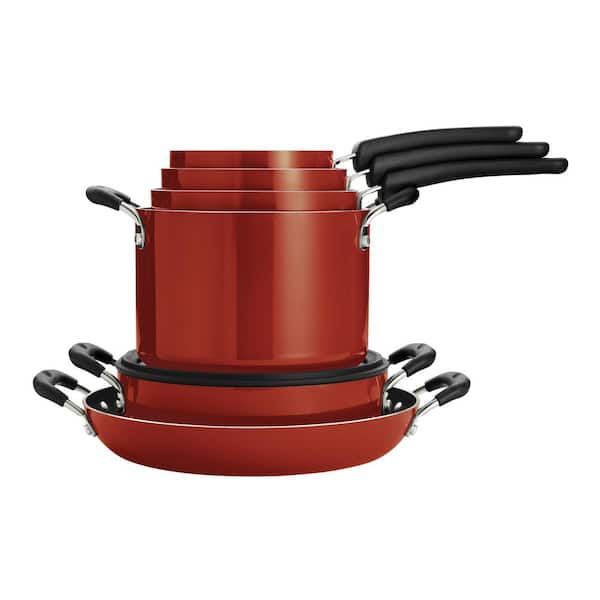 Tramontina EveryDay 5 Qt Aluminum Nonstick Covered Jumbo Cooker – Red