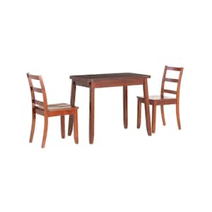 Ari 3pc Brown Folding Table Set