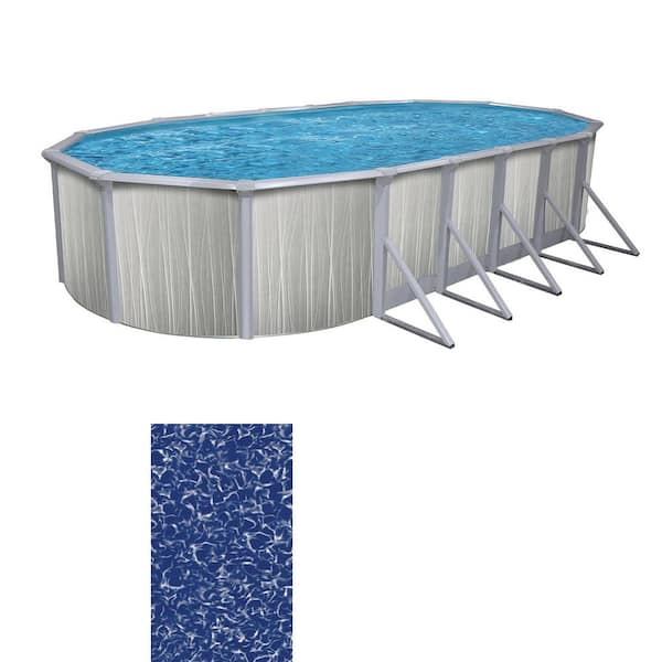Marion 12 ft. x 18 ft. Oval 52 in. Deep Hard Sided Starter Pool Package