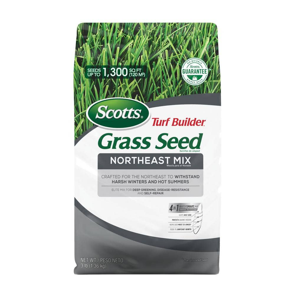 Scotts Turf Builder 3 lbs. Grass Seed Northeast Mix Crafted to ...