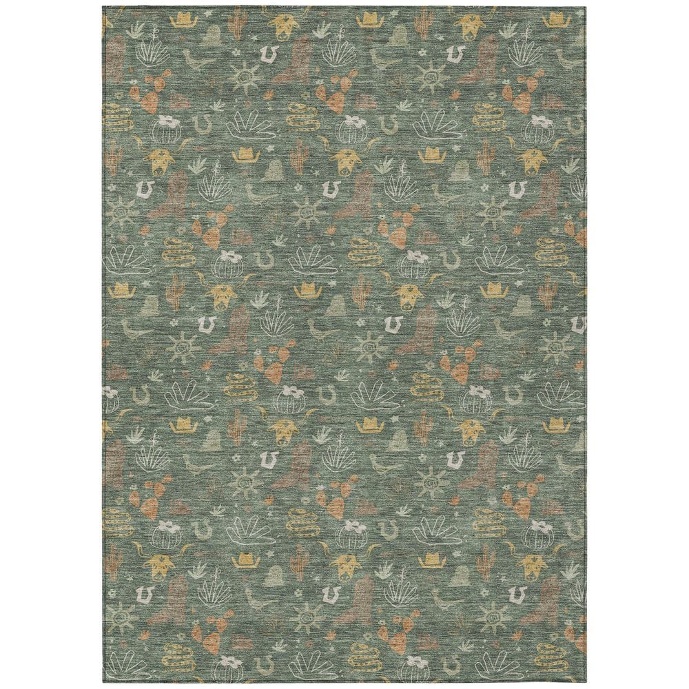 Chantille Machine Washable Indoor/Outdoor Abstract ACN2562 Basil 10 ft. x 14 ft. Area Rug price history on PriceWatchPro