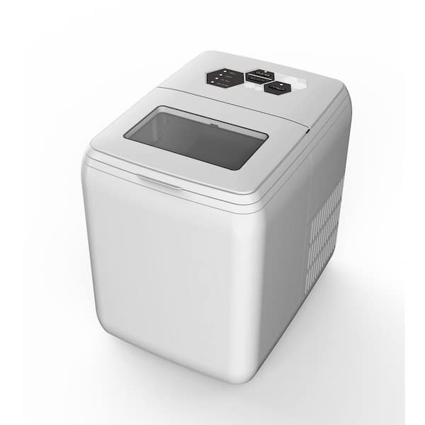 Kahomvis 44 lb. Home Use Outdoor Use Freestanding Ice Maker in White