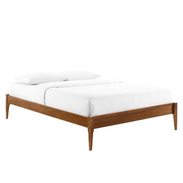 MODWAY June in Walnut Full Wood Platform Bed Frame