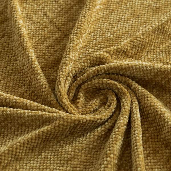 DEERLUX Mustard Decorative Chenille Throw Blanket with Fringe QI003969.MD -  The Home Depot