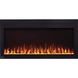 PurView 42 in. Wall-Mount Electric Fireplace in Black