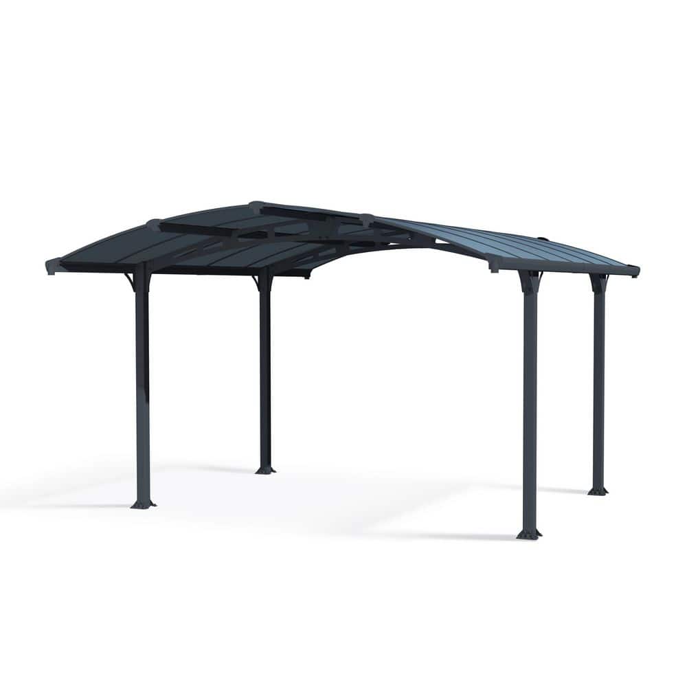 CANOPIA by PALRAM Arcadia 12 ft. x 14 ft. Gray/Gray Metal Carport