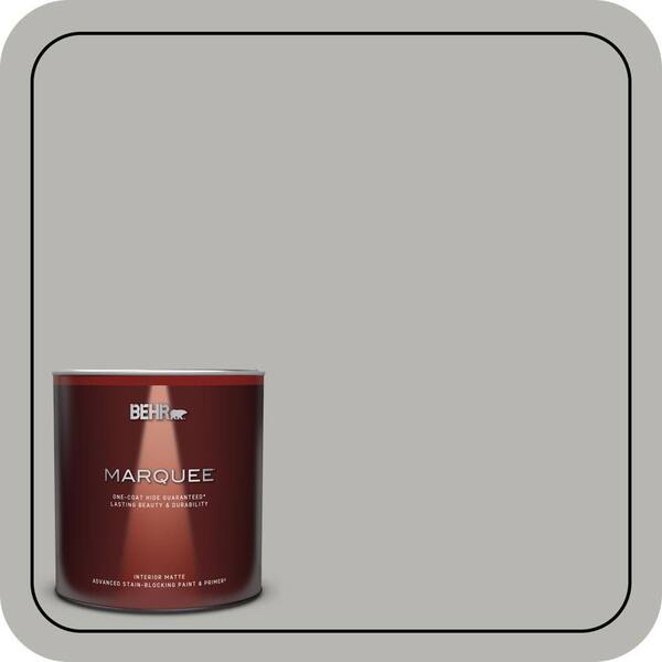 BEHR MARQUEE 1 qt. Home Decorators Collection #HDC-MD-26 Sonic Silver One-Coat Hide Matte Interior Paint & Primer