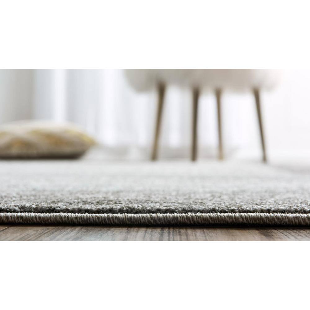 Angelica Light Gray 9' x 12' Tufted Geometric Synthetic Area Rug