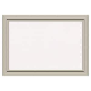 Romano Silver Narrow White Corkboard 28 in. x 20 in. Bulletin Board Memo Board
