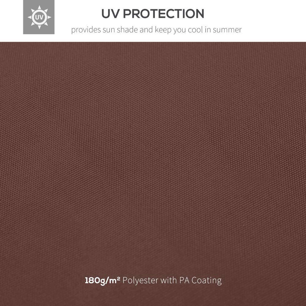 Coffee Polyester 2-Tier Replacement Canopy for 10' x 10' Gazebo