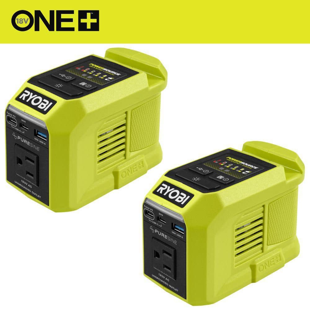 (2) 18V ONE+ 200-Watt Portable Battery Inverter Power Sources and Chargers for 18V ONE+ Batteries (Tools Only) price history on PriceWatchPro