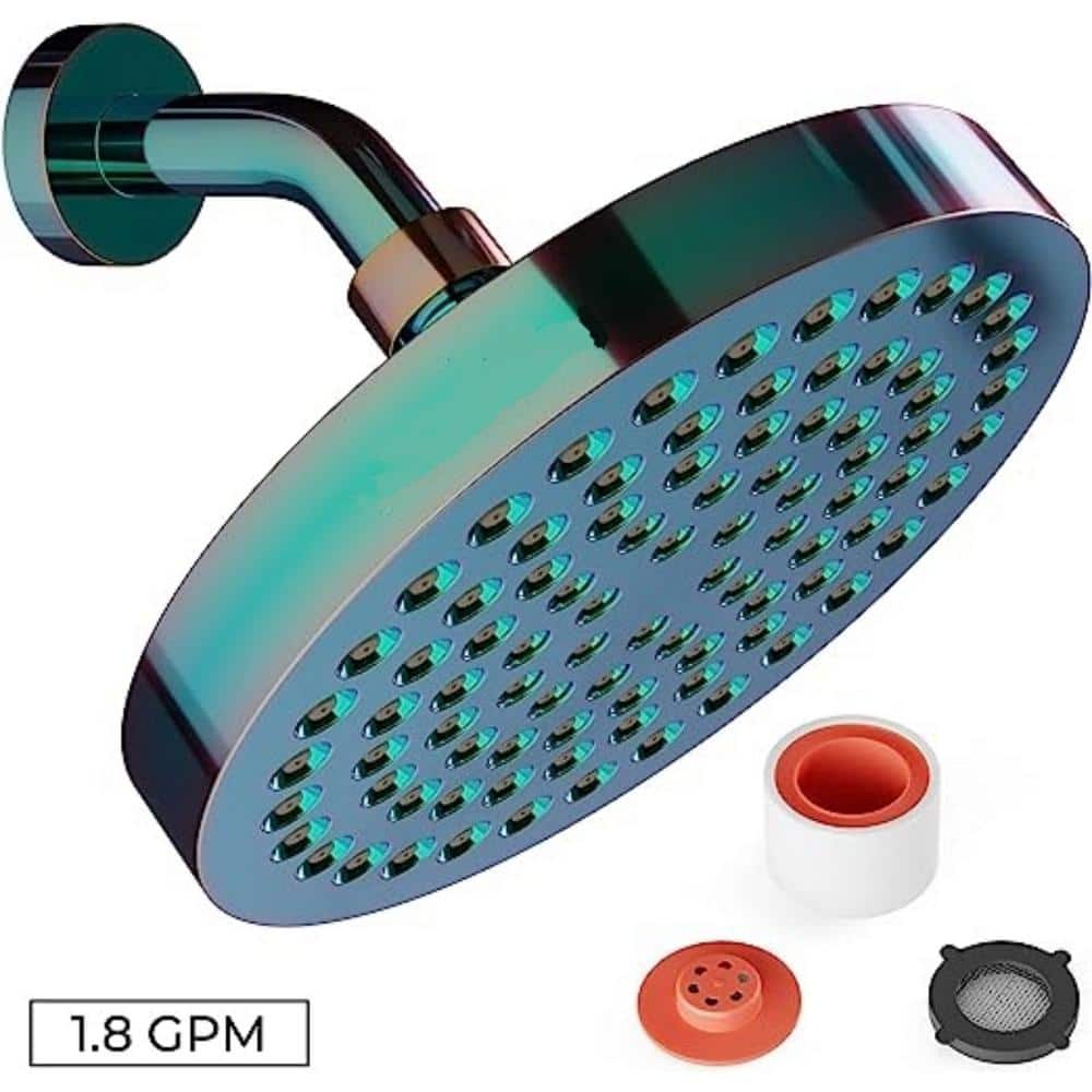 Large Polished Rainbow Ceiling Mounted Rain Shower Head