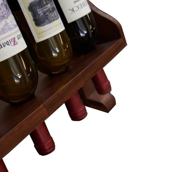 Mind Reader Wood Wine Holder and Glass Rack, Brown (PWGRACK-BRN)