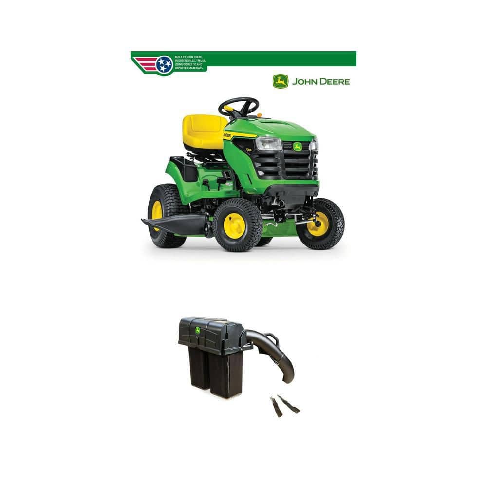 John Deere S100 42 HP Riding Mower and 42 Twin Bagger