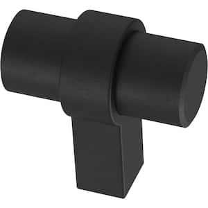 Simple Wrapped Bar 1-1/4 in. (32 mm) Matte Black Cabinet Knob (30-Pack)