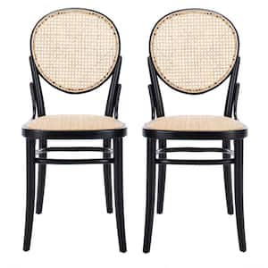 Sonia Black/Natural Cane Wicker Dining Chair (Set of 2)
