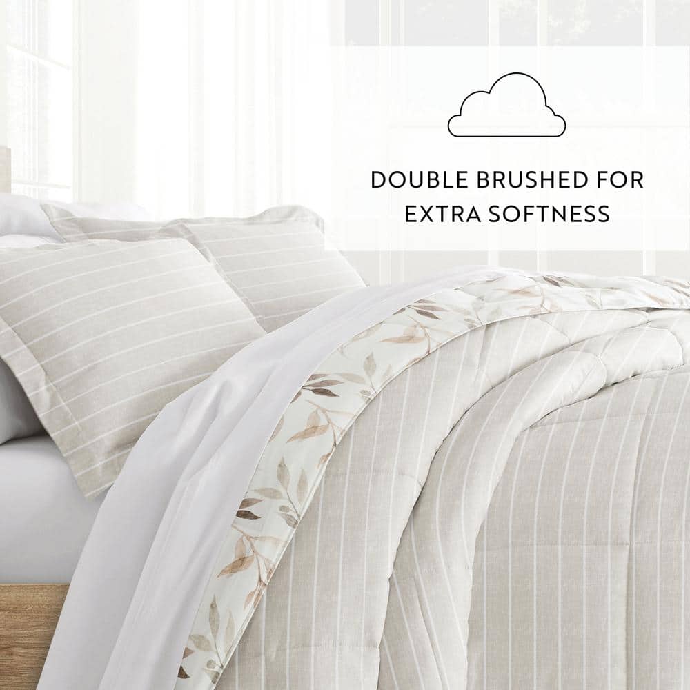 Ivory Full Down Alternative Reversible Comforter Set