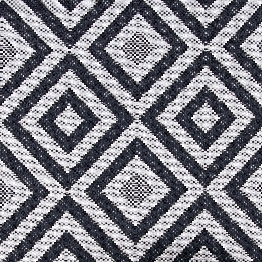 Afuera Flat-Woven Black Synthetic 3'11" x 5'7" Indoor/Outdoor Rug