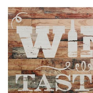 15 in. x 15 in. Wine Tasting Daily Wooden Wall Art