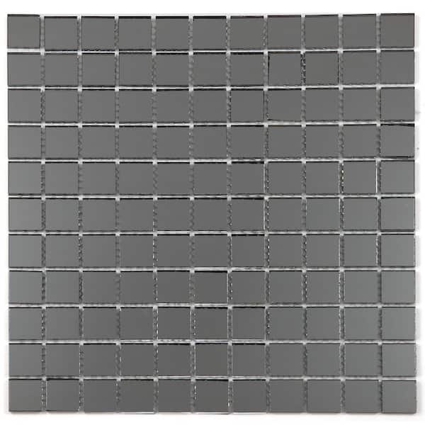 Reflections Silver 12 in. X 12 in. Square Mosaic Glass Mirror Peel And Stick Wall Backsplash Tile (11 sq.ft./Case)