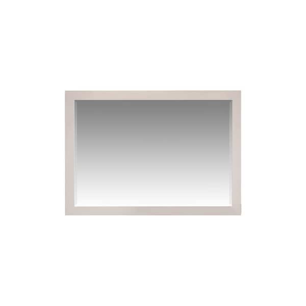 44 in. W x 31.5 in. H Dreamy White Rectangular Framed Wall Bathroom Vanity Mirror (WS2512-42-PG-M)