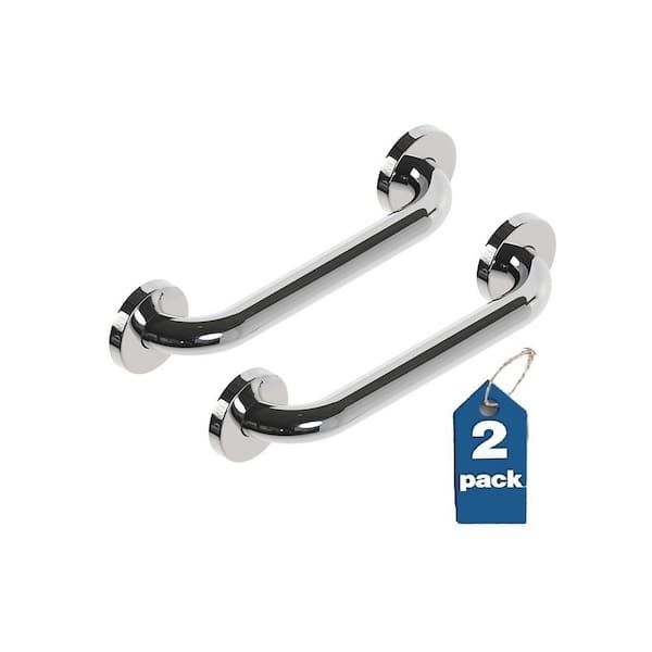 HEALTHCRAFT Easy Mount 12 in. Grab Bar ADA Compliant for Bath and Shower Safety (500 lbs. Capacity) in Chrome